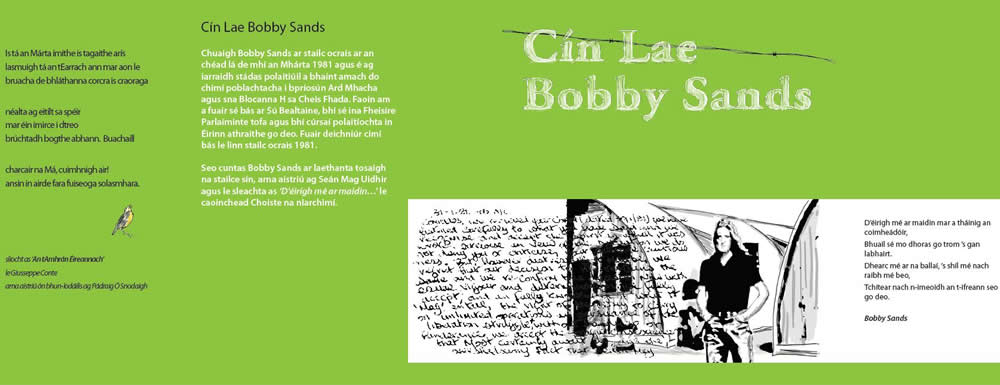 Cín Lae Bobby Sands aistrithe go Gaeilge ag Seán Mag Uidhir  Bobby Sands' Diary 